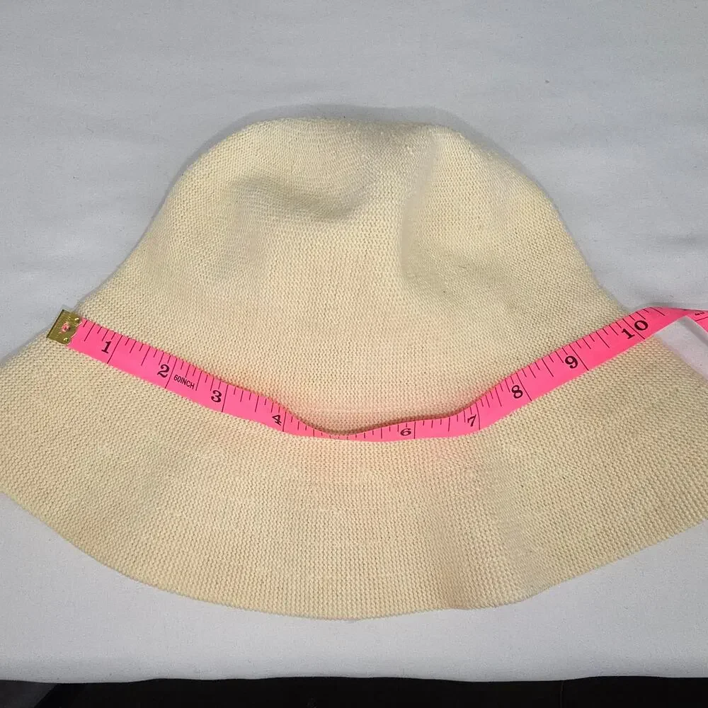 KANGOL KIDS CLASSIC BUCKET HAT – BEIGE KNIT – MADE IN UK – 10